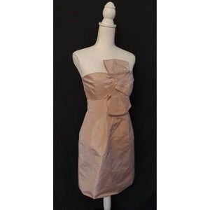J. Crew SILK Rose Strapless Party Dress Dramatic Bow Bust Pencil Straight Cut 4